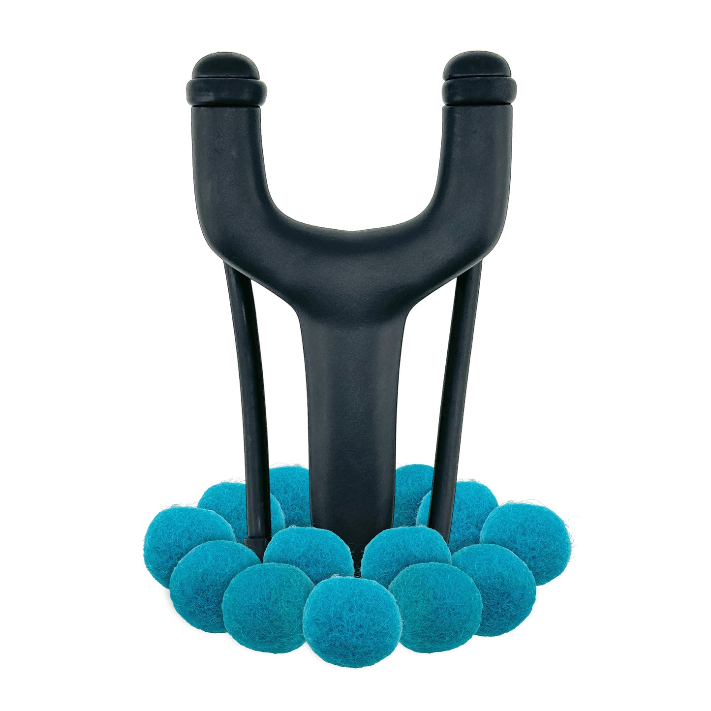 Black Trouble Maker Slingshot + Felt Ammo (pack of 10)